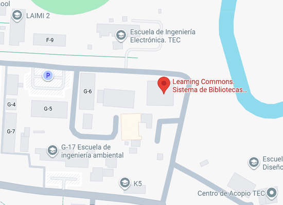 Mapa de ubicación del TEC en Cartago